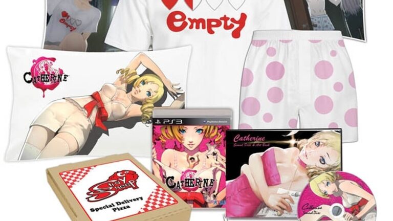 Pizza boxes and boxers with the Catherine Deluxe Edition