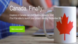 Kickstarter Available to Canadians on September 9 2