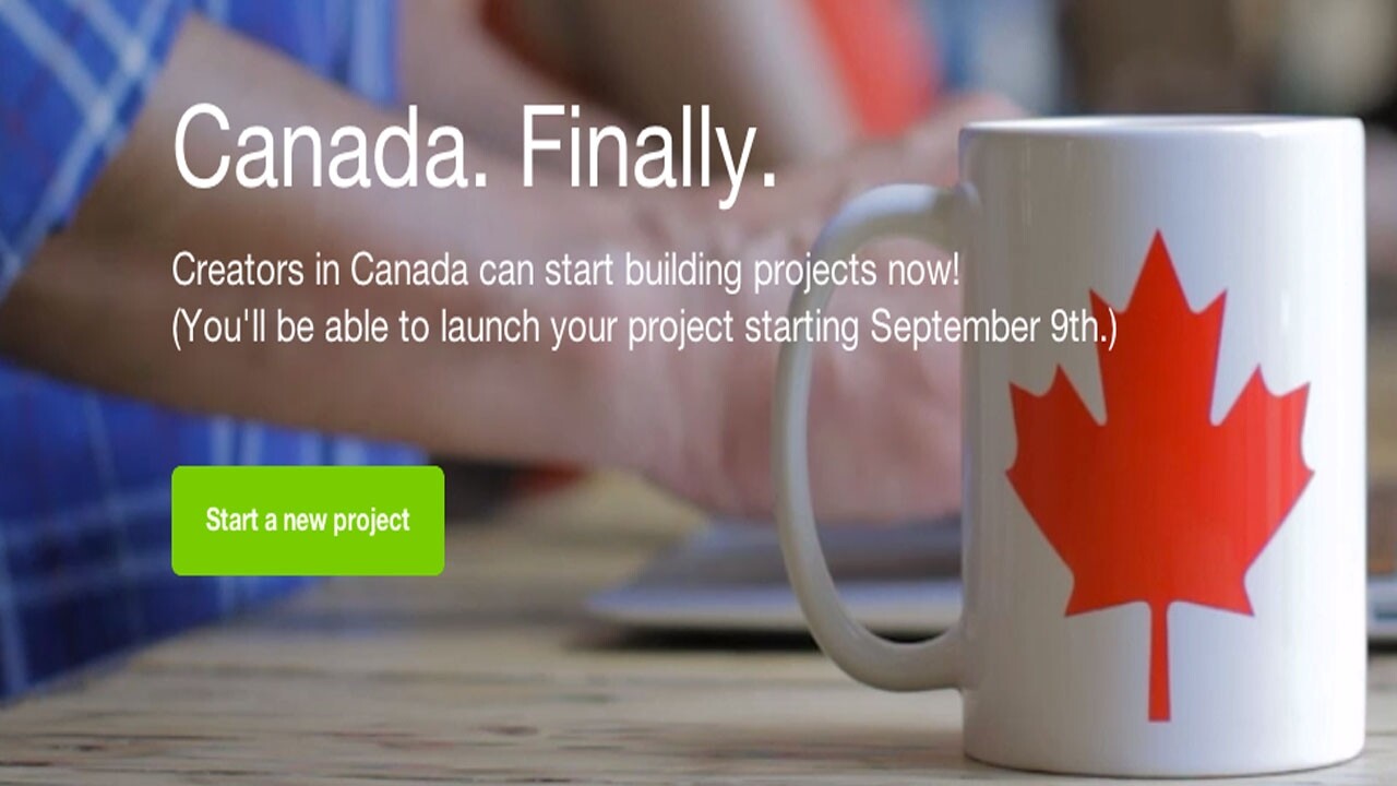 Kickstarter Available to Canadians on September 9 2
