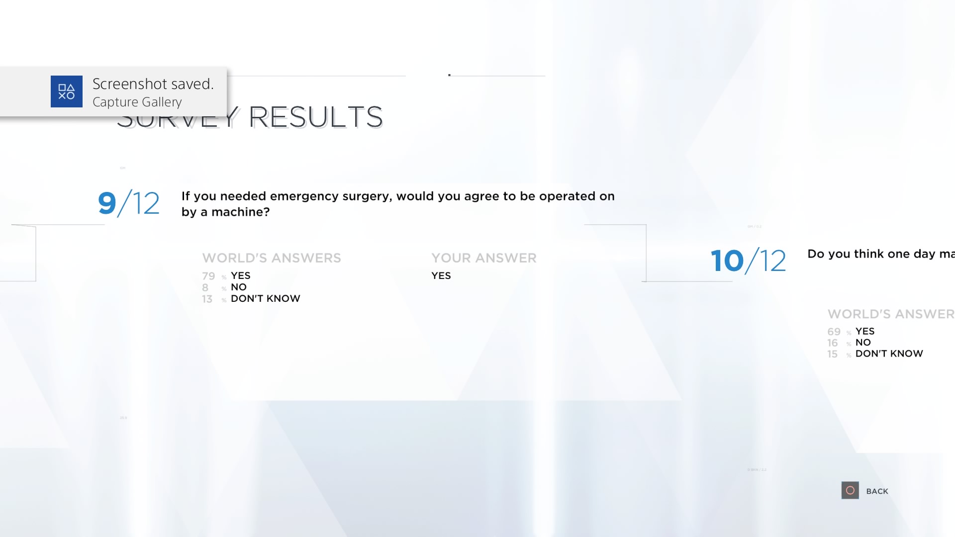 Detroit: Become Voluntary in-game Survey 6