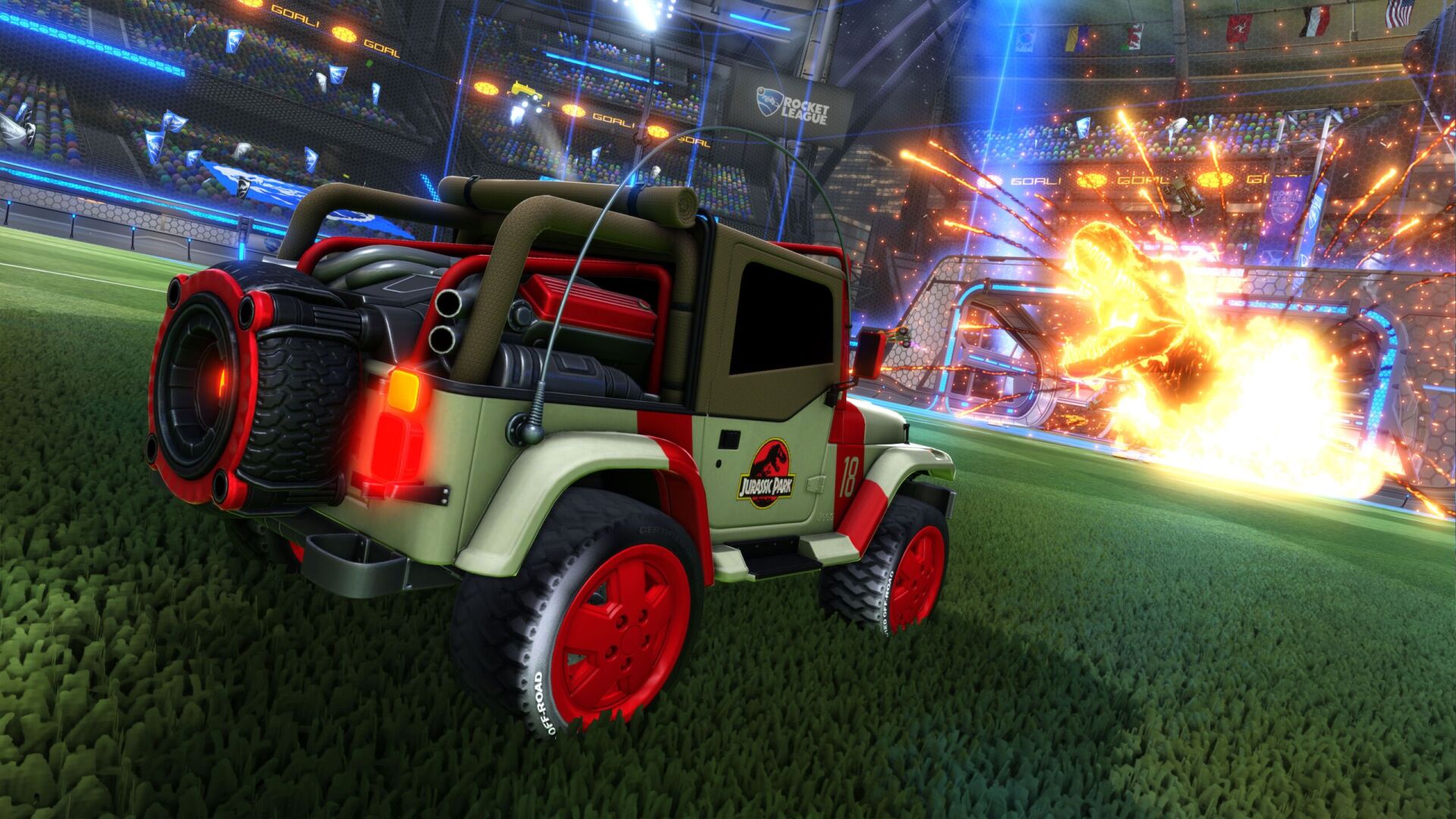 Dino-Mite Jurassic World: Fallen Kingdom DLC comes to Rocket League 2