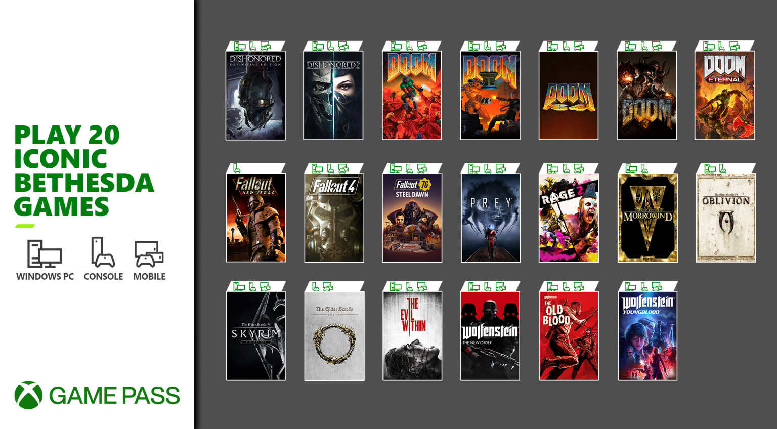 Microsoft hosts "Bethesda joins Xbox" Roundtable on YouTube, adds 20 games to XGP 1