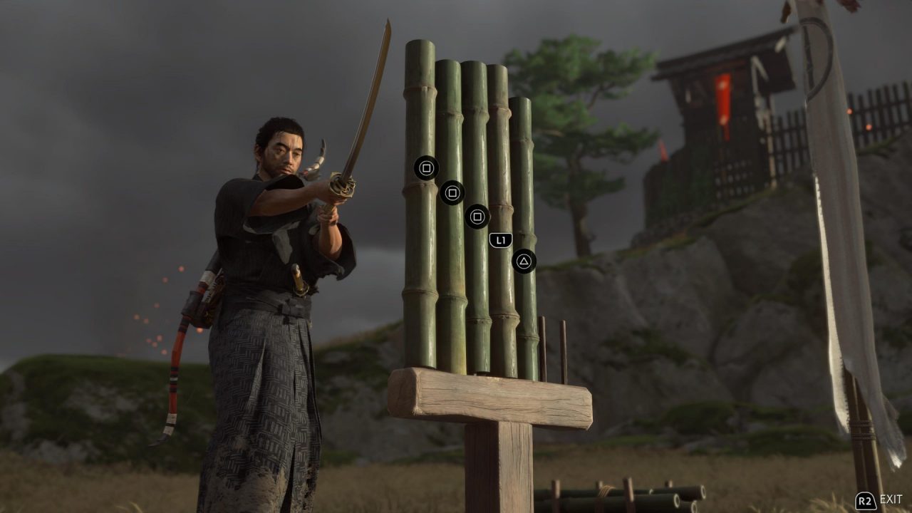 All those years of inputting Grand Theft Auto cheat codes pay off in the bamboo cutting minigame.