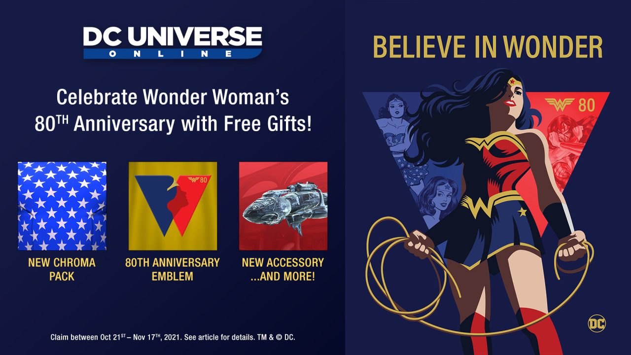 DC Universe Online Celebrates Wonder Woman Day With Free Gifts For Players