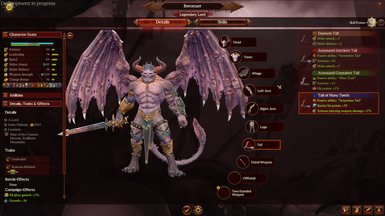 Build a unique Daemon Prince every time you play the Daemons of Chaos faction, Total War Warhammer III's eighth faction.