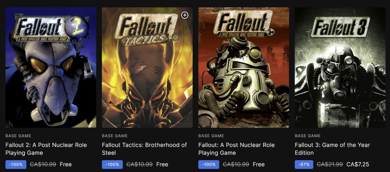 Epic Games Lists 3 Fallout Titles As Free For A Limited Time! 3 Fallout Titles Are Free For A Limited Time 259862