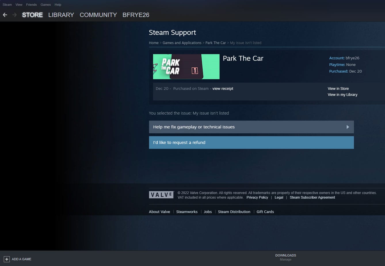 How to Refund a Game on Steam