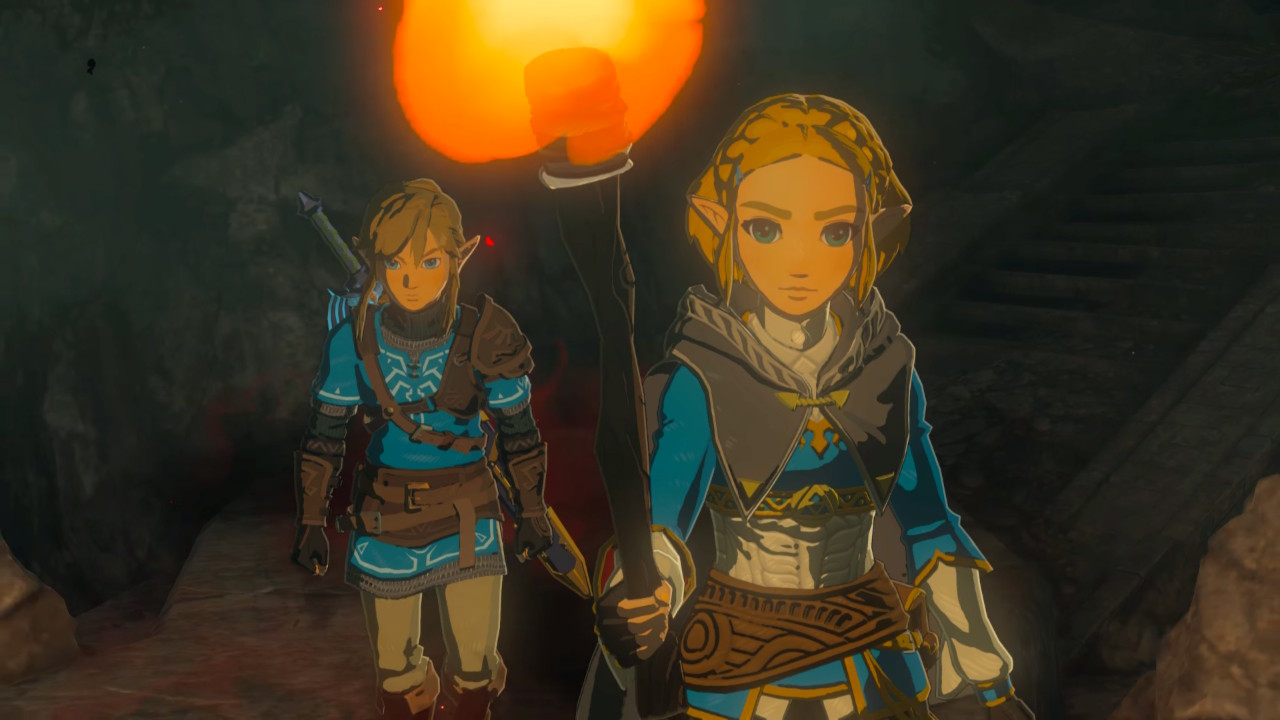 Cutscene Link and Zelda