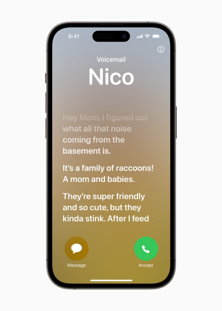 ios 17 vm transcription