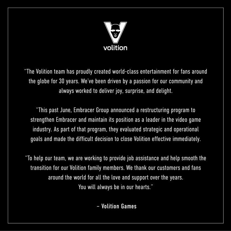 Volition, Creator of Saints Row and Red Faction, Abruptly Shuts Down