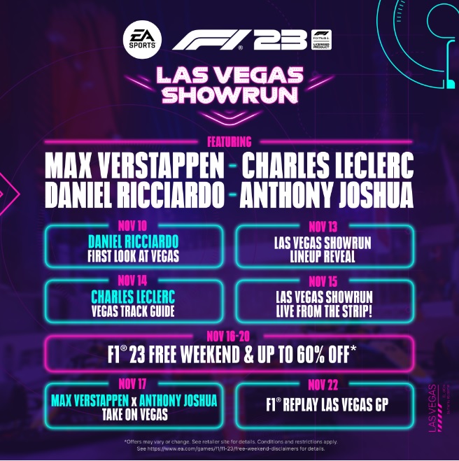 Fans Can Play F1 23 for FREE Next Weekend To Celebrate The Las Vegas Grand Prix