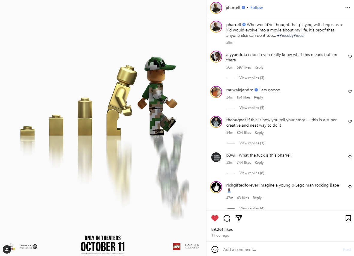 Pharrell Williams & The LEGO Group Partner for a Biopic?