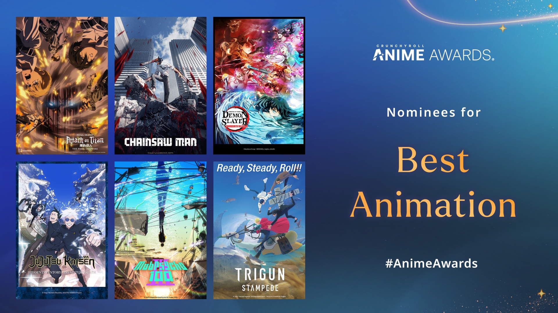 The Crunchyroll Anime Awards 2024 Nominees Are Out Now: Jjk, Chainsaw Man 4