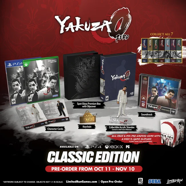 Yakuza 0 and Yakuza Kiwami Physical and Collector's Editions Announced by Limited Run Games