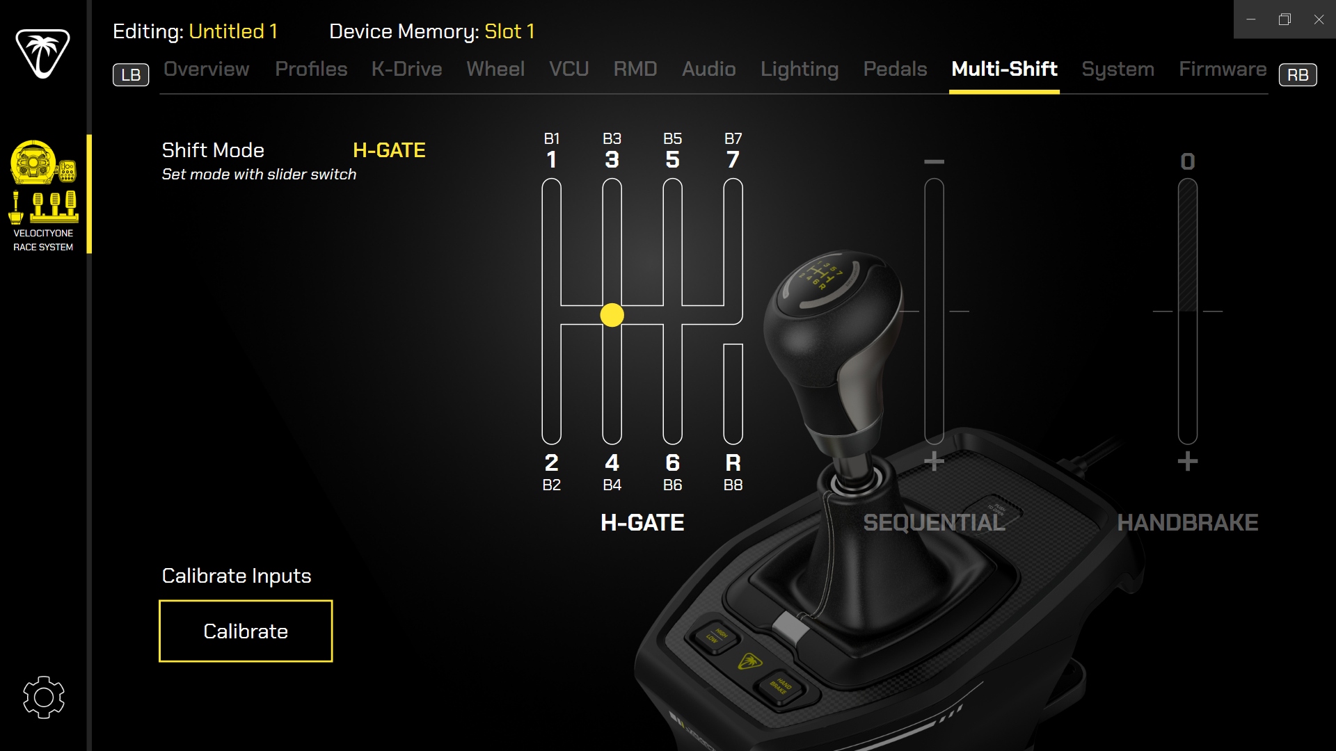 Turtle Beach VelocityOne Multi-Shift Racing Shifter & Handbrake - 7-Gear H-Pattern For PC & Xbox