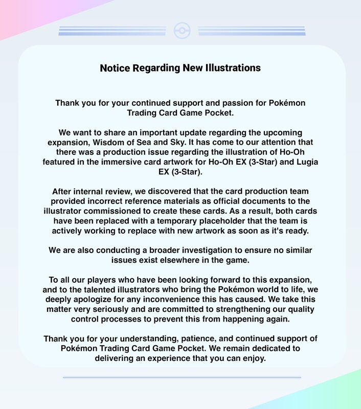 Pokémon TCG Pocket Takes Down Artwork For Legendary Cards Over Plaigiarism Controversy