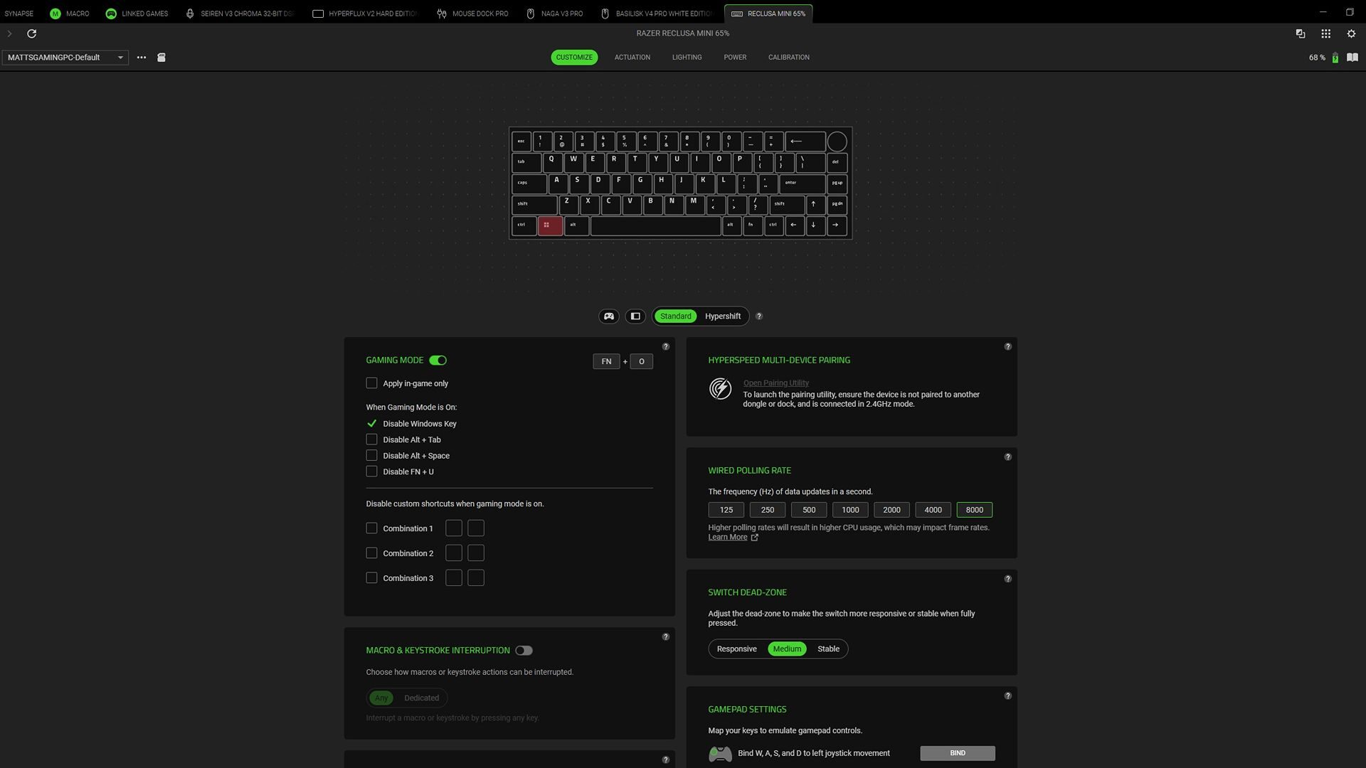 Reclusa Mini Razer Reclusa Mini 65% Wireless Enthusiast Gaming Keyboard Review